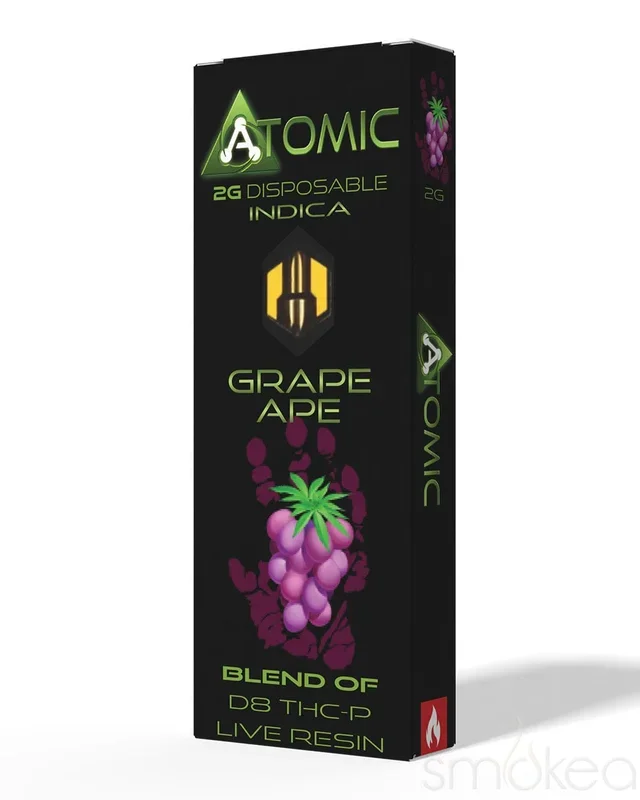 Atomic Delta 2g Delta 8 + THCP Live Resin Vape – Grape Ape