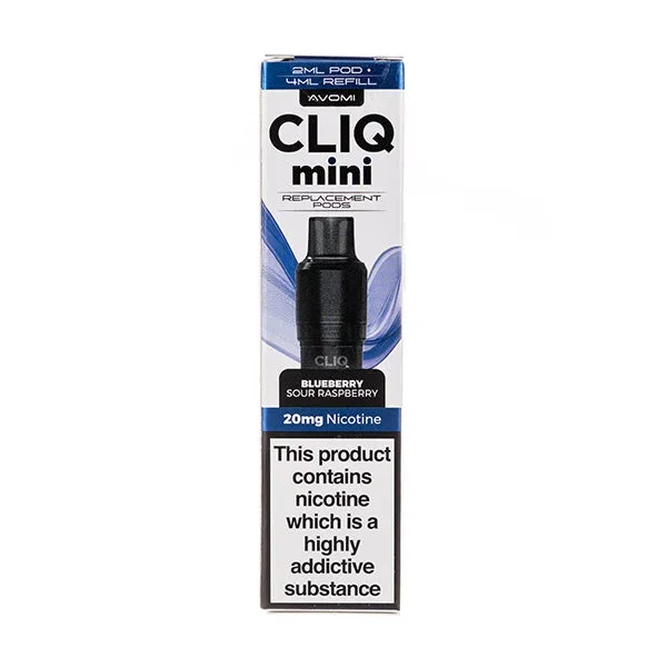 Blueberry Sour Raspberry Cliq Mini Prefilled Pod + Refill by Avomi