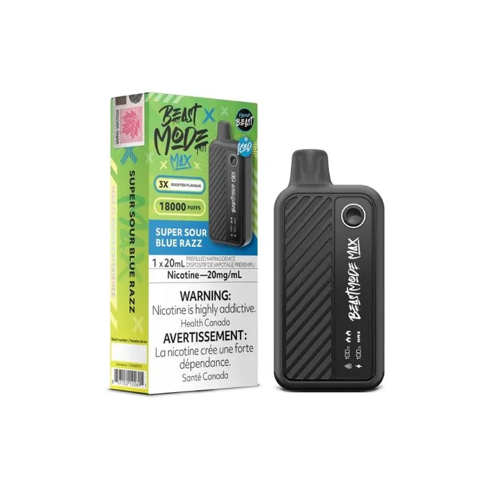 Flavour Beast – Beast Mode Max 18K Disposable: Super Sour Blue Razz, 20ML